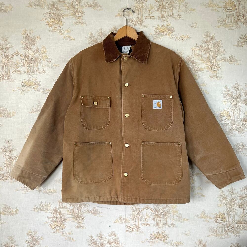Vtg 1989 Carhartt 100 Year Anniversary Chore Coat | Blanket Lined | 42 Fits L